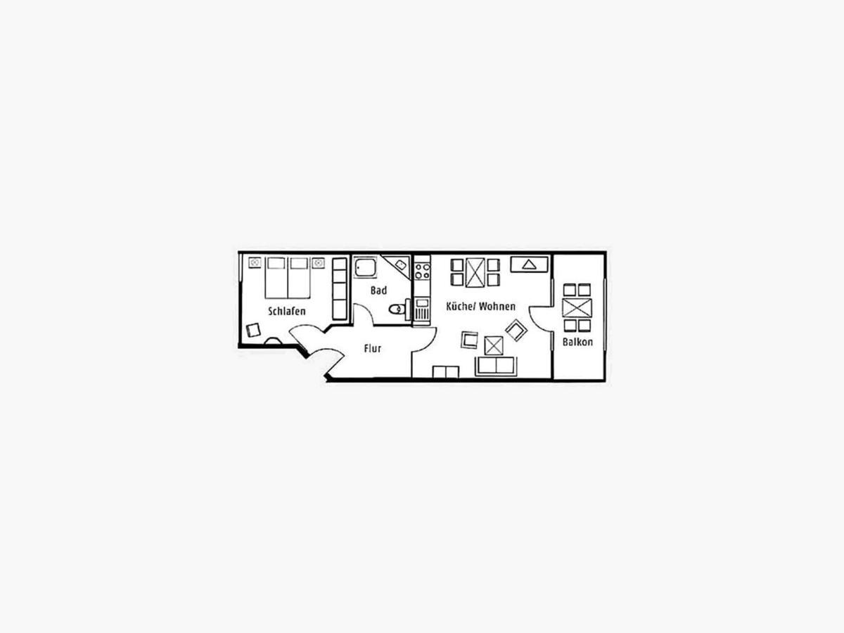 Komfortplus Appartement mit 1 Schlafzimmer und Balkon im Dachgeschoss 136 Ostseebad Ostseebad Binz Exterior foto
